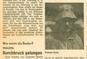 Sächsisches Tageblatt 1980; rechts: Dietmar Knies